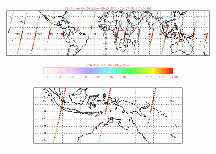 Figure 2. Movie representing the evolution of the Kelud plume across the tropical belt between 7-21th May 2014.
